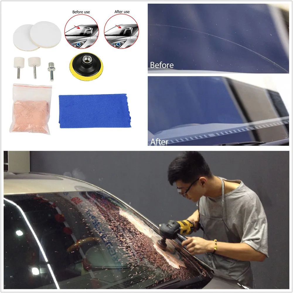 Universal Car Glass Granite Polishing Kit Practical Windscreen Repair And  Scratch Remover Set For Windows From Ordermix, $10.81